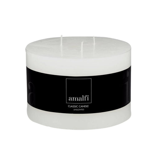 Amalfi Classic Unscented 3 Wick Round Candle 15x15x10cm