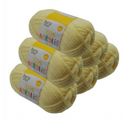 Acryl yarn 100g 189m 8ply in solid vanilla colour 15, soft DK acrylic yarn for knitting and crochet baby knits, scarves and blankets – thumbnail