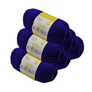 8ply acrylic yarn purple surprise 45 100g 189m, solid crochet and knitting yarn for crafts. – thumbnail