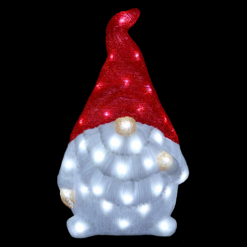 Ronis Acrylic Red Santa Gonk 50cmH