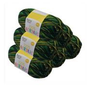 Ronis Acrylic Yarn 04 100g 189m Multi Forrest Green – thumbnail