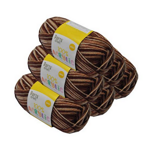 Ronis Acrylic Yarn Multi 02 100g 189m Mahogany
