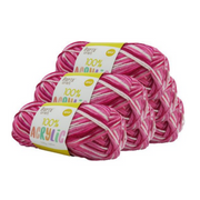Ronis Acrylic Yarn Multi 10 100g 189m Rose – thumbnail