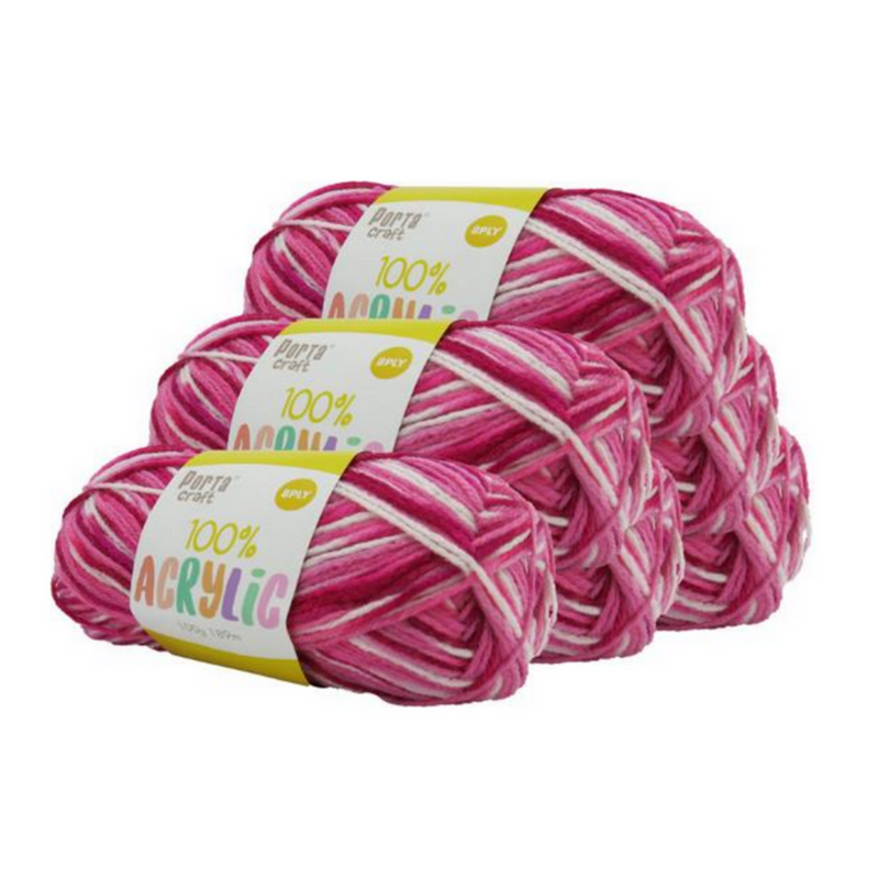 Ronis Acrylic Yarn Multi 10 100g 189m Rose