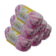 Ronis Acrylic Yarn Multi 11 100g 189m Pinkie Pie – thumbnail