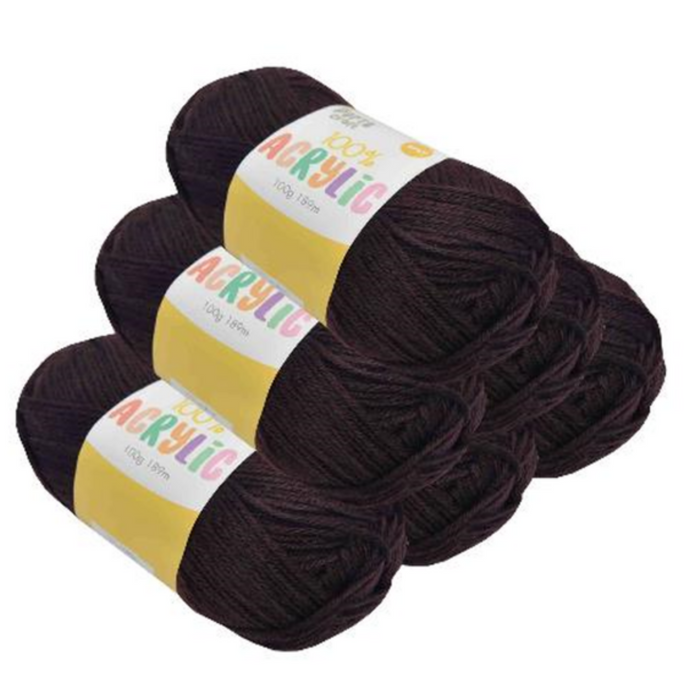 Ronis Acrylic Yarn Solid 02 100g 189m Chocolate