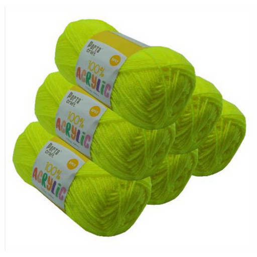 Ronis Acrylic Yarn Solid 11 100g 189m Hi Viz Yellow