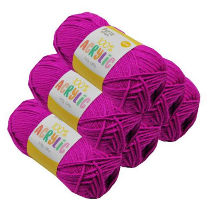 Ronis Acrylic Yarn Solid 35 100g 189m Mulberry