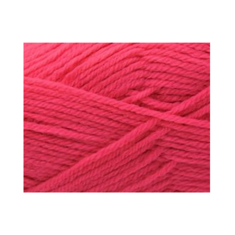 Acrylic yarn 100g 189m in solid hot pink shade 39, bright craft yarn for knitting and crochet projects like blankets, beanies and scarves