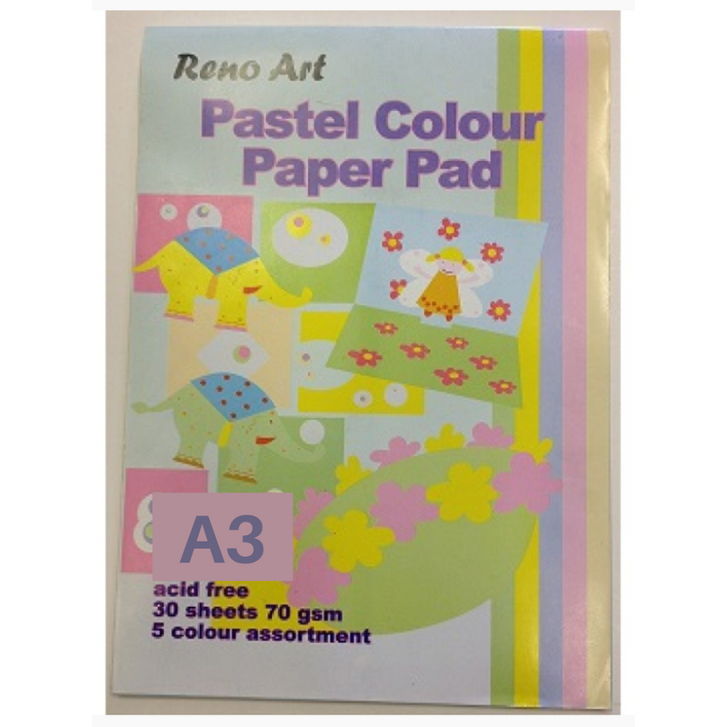 Paper Pad Pastel Colour 80 gsm 30 sheets A3
