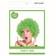 Bright green curly afro costume wig with full volume for St Patrick’s Day, festivals, and party dress-ups. – thumbnail