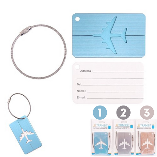 Ronis Aluminum Luggage Tag 3 Asstd