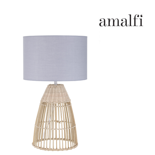 Ronis Amalfi Foster Table Lamp 30x30x50cm Natural Grey
