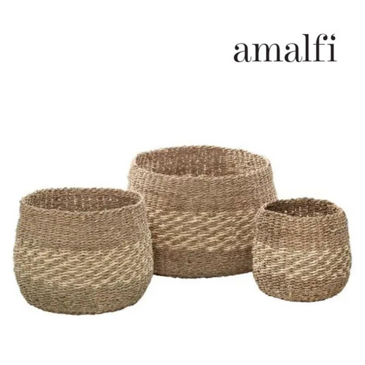 Ronis Amalfi Raffles Basket Set of 3
