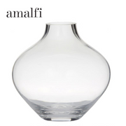 Amalfi Idah vase clear 16x16x17.5cm decorative glass-style vase for flowers, dried stems, and modern home décor styling – thumbnail