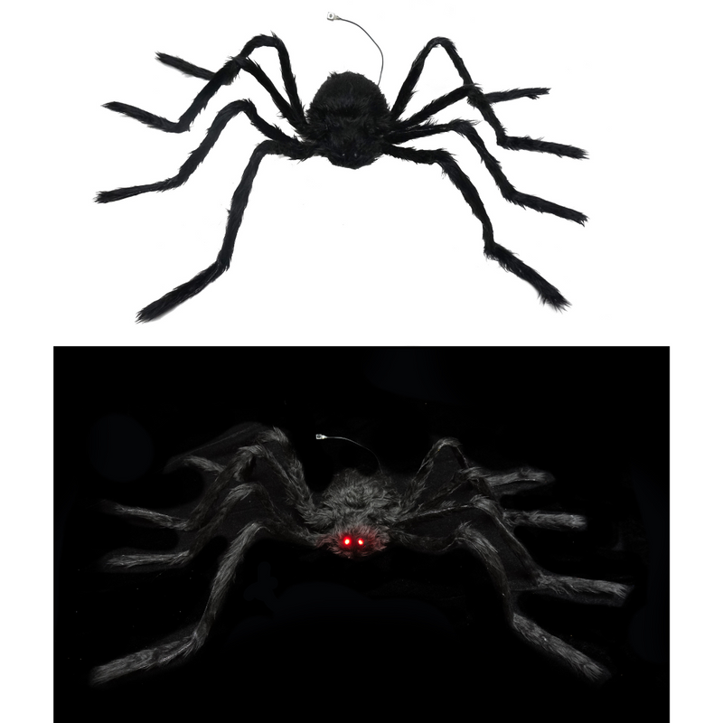 Ronis Animated Black Walking Spider 1m