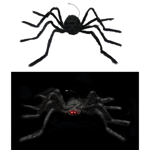Ronis Animated Black Walking Spider 1m
