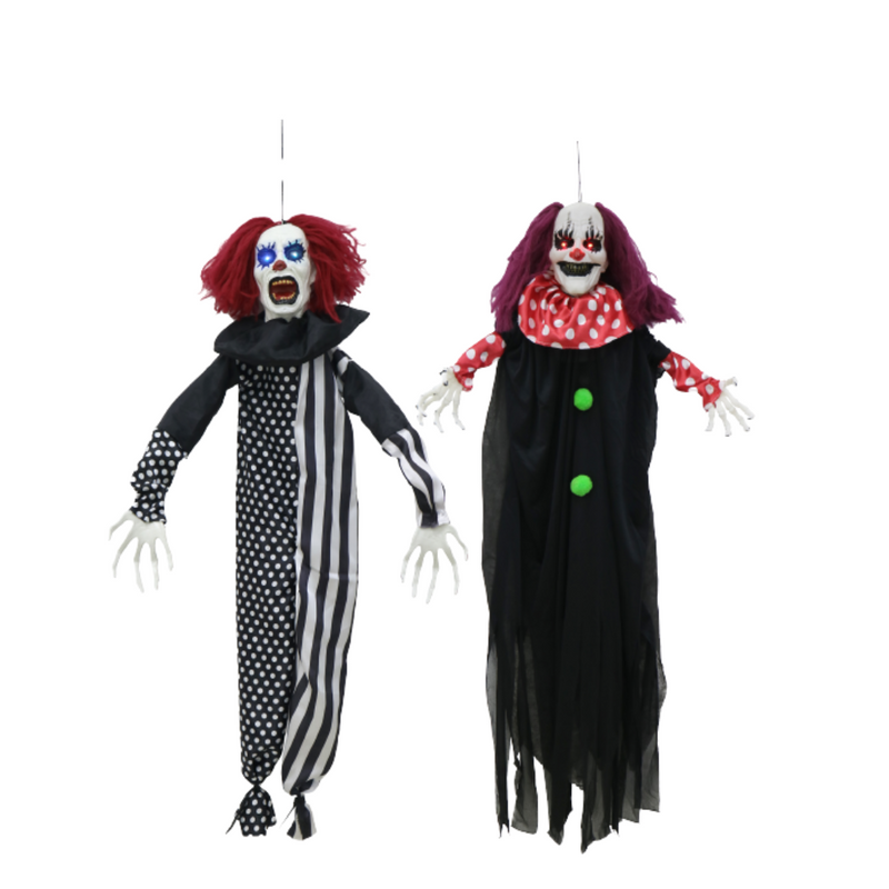 Ronis Animated Hanging Clown 125cm 2 Asstd