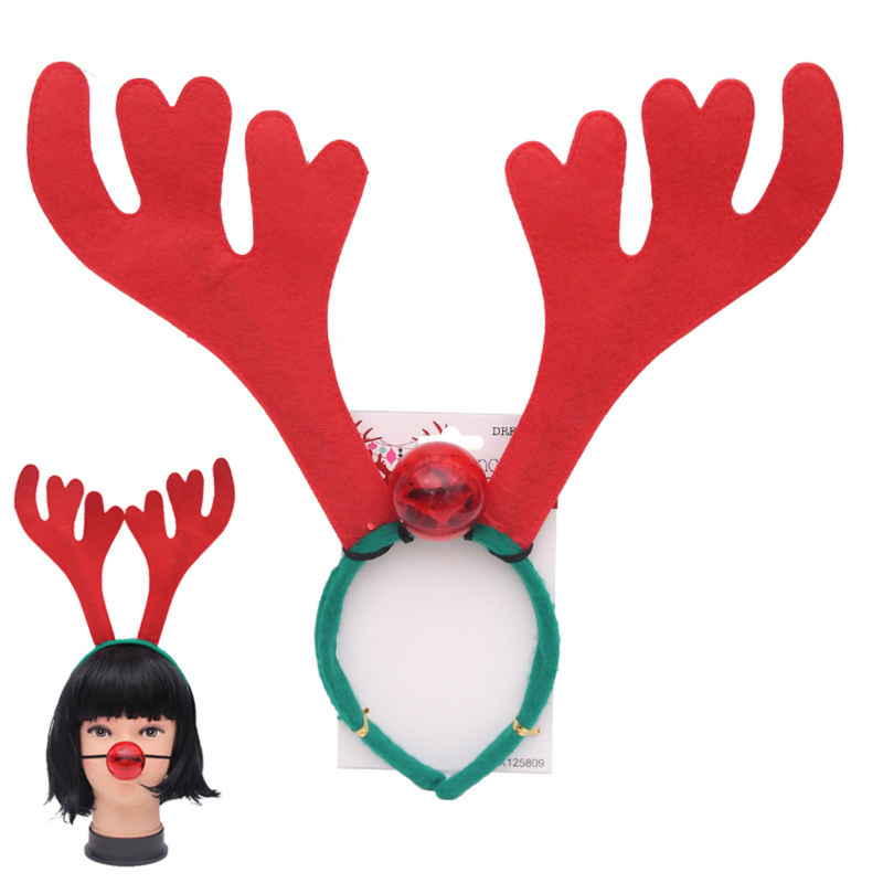 Ronis Antler Headband with Light Up Nose