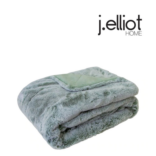 Ronis Archie Faux Fur Throw 130x160cm Sage