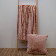 Ronis Archie Faux Fur Throw 130x160cm Terracotta