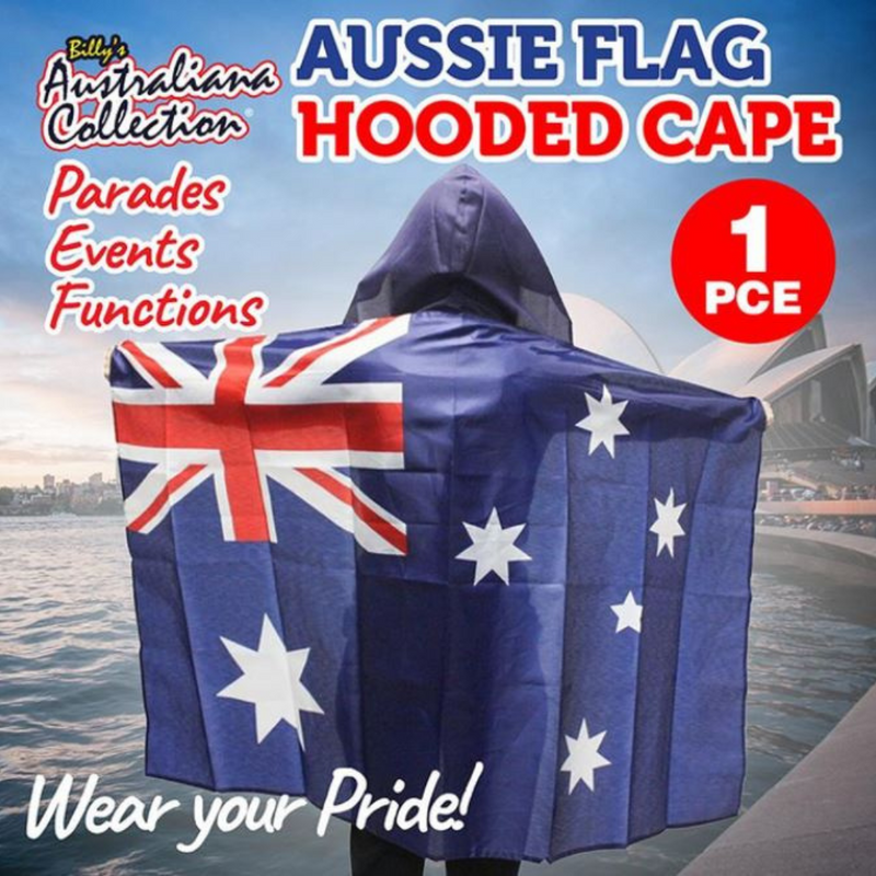 Ronis Australian Flag Hooded Cape 150x90cm