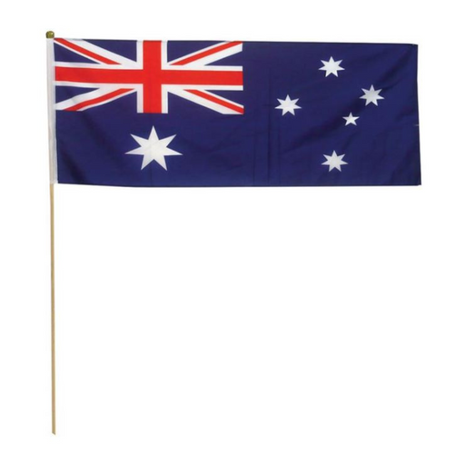 Ronis Australian Flag With Wooden Pole 40x20cm