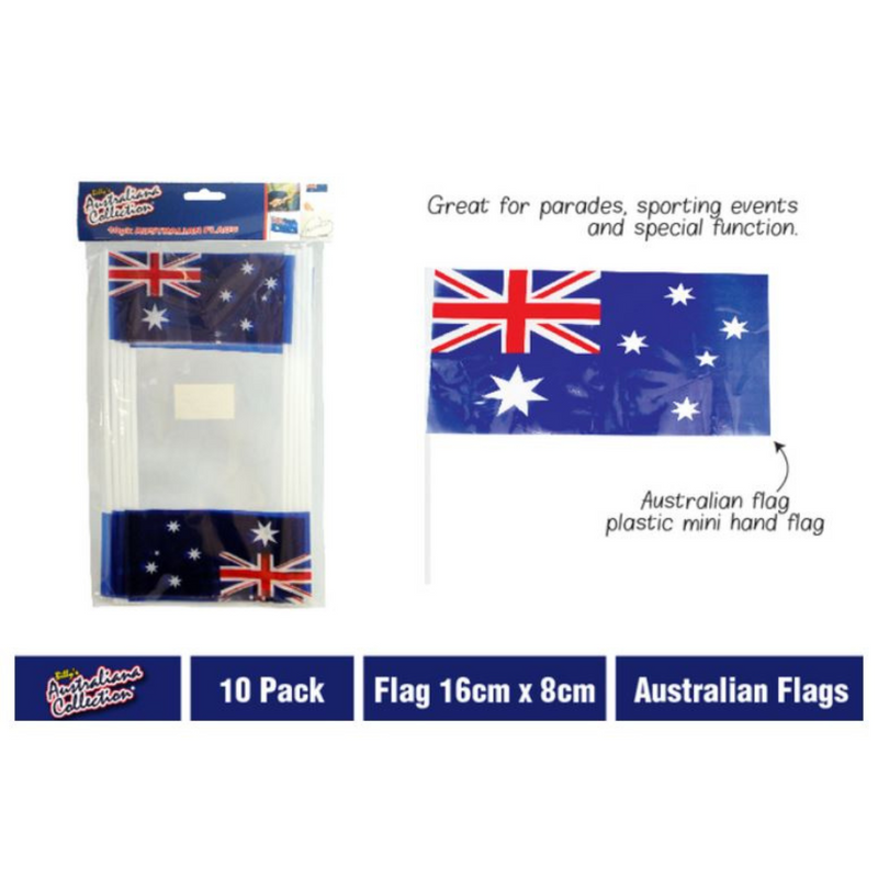 Ronis Australian Flags 10pk 16x8cm