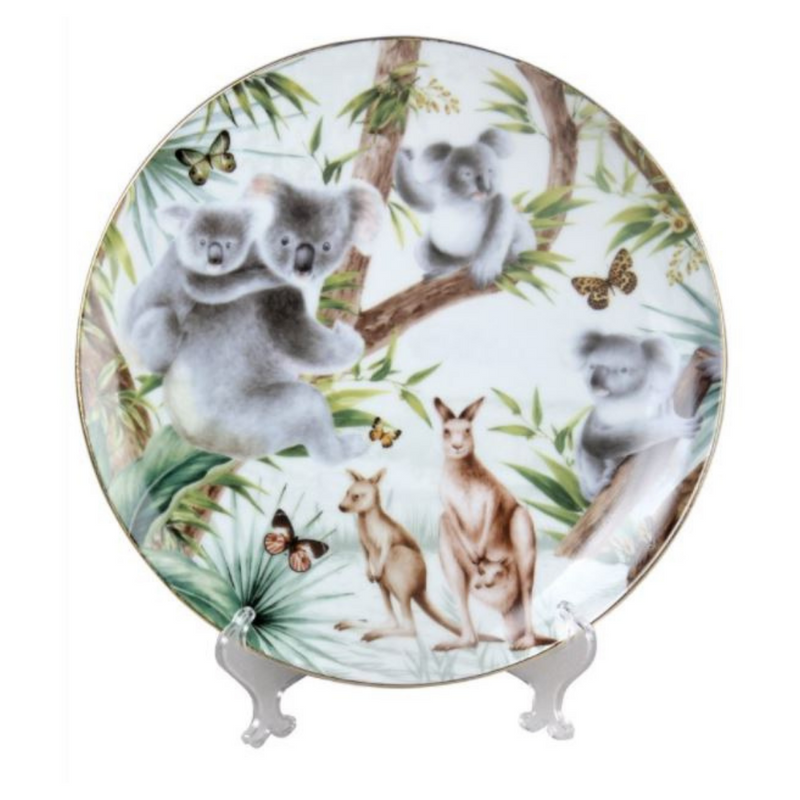 Ronis Australian Wildlife Plate with Stand
