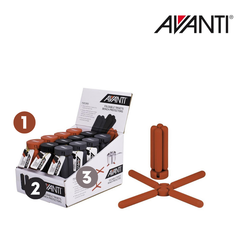 Ronis Avanti Silicone Foldable Trivet 3 Asstd