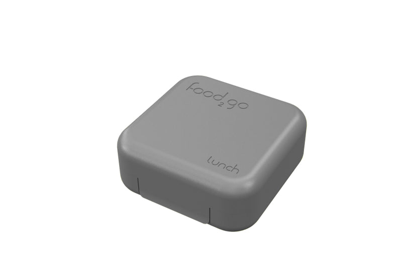 Avanti Sandwich Pod Grey reusable sandwich container with single compartment and silicone press lid, BPA free and top-shelf dishwasher safe