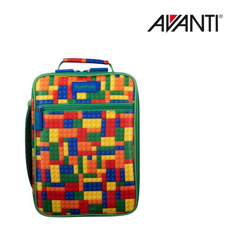 Avanti YumYum Kids Insulated Lunch Bag Building Blocks – colourful insulated lunch bag for kids school lunches