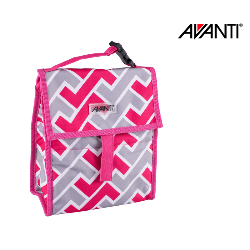 Avanti Yum Yum insulated lunch cooler bag in Maze design, reusable kids lunch bag for school and outings.