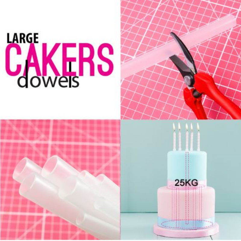 Cake Dowels Opaque Cakers Dowels Large Pack Of 5