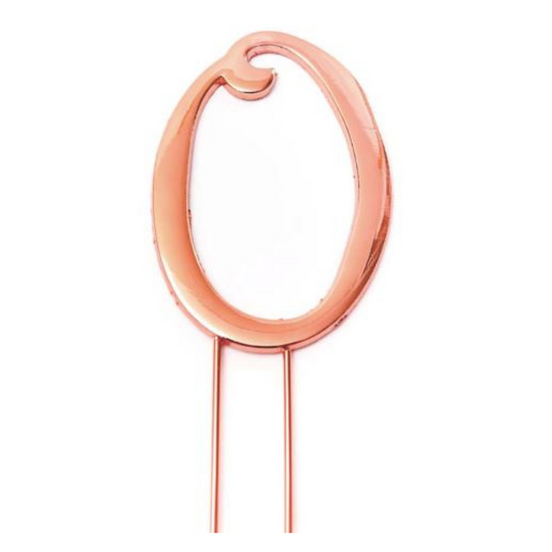 Cake Topper Number 0 Cake Topper - Rose Gold 7Cm