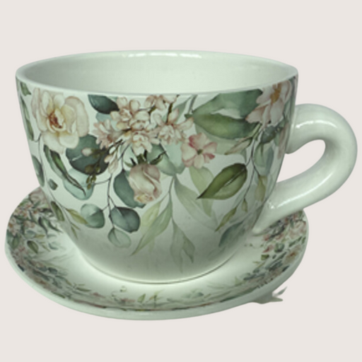 Cup and Saucer Planter Ceramic 23x19x12
