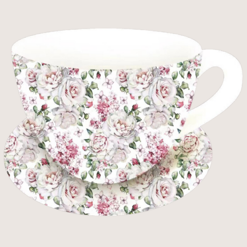 Cup and Saucer Planter Ceramic 19x15x10