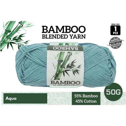 Ronis Bamboo Cotton Blend Yarn Aqua 50g