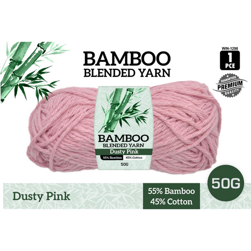 Ronis Bamboo Cotton Blend Yarn Dusty Pink 50g