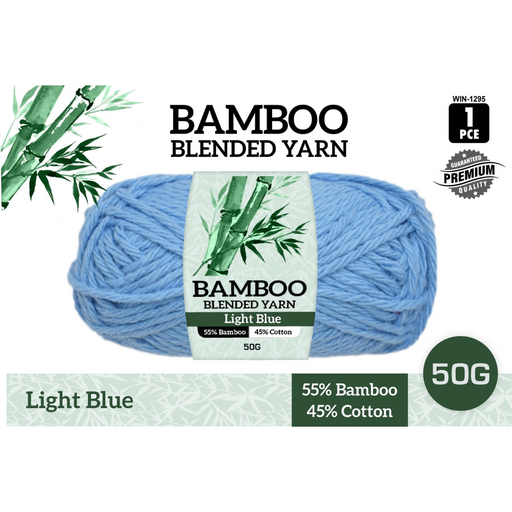 Ronis Bamboo Cotton Blend Yarn Light Blue 50g