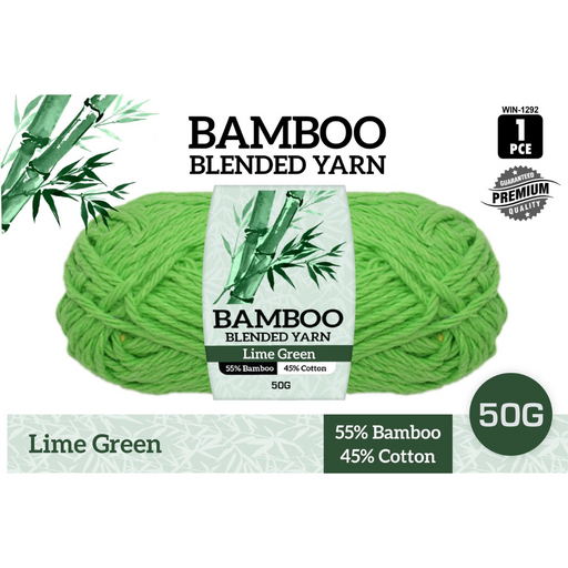 Ronis Bamboo Cotton Blend Yarn Lime Green 50g