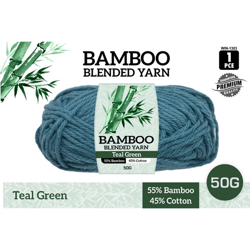 Ronis Bamboo Cotton Blend Yarn Teal 50g