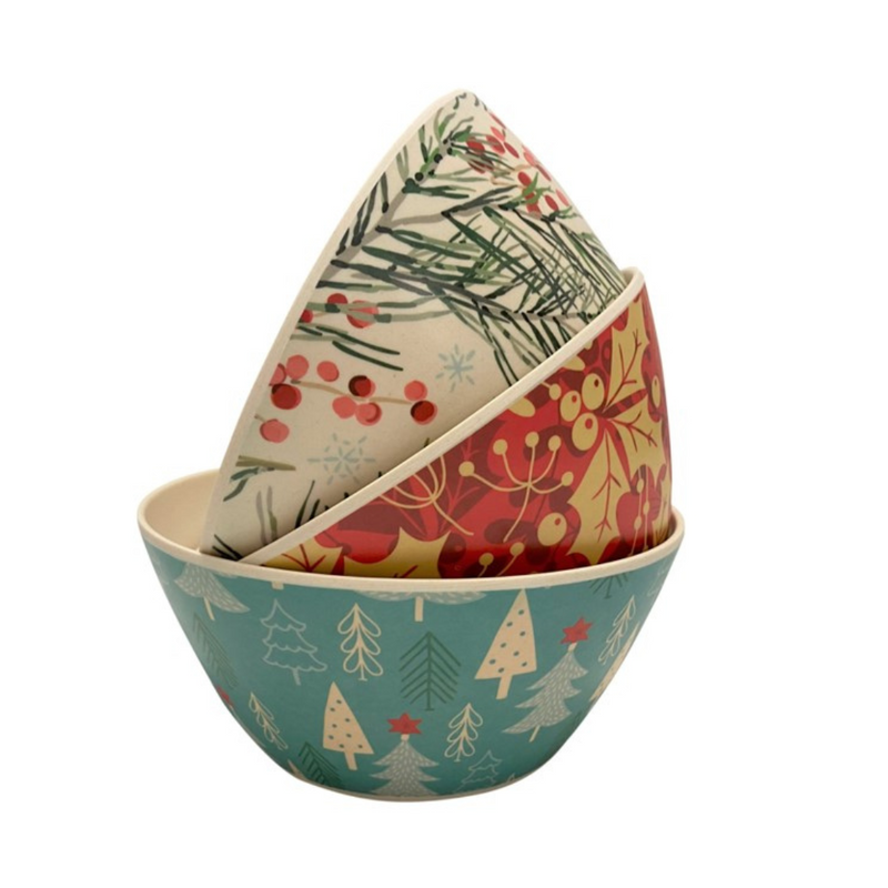 Ronis Bamboo Fibre Bowl 3 Asstd