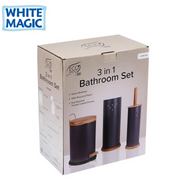 Eco Basics 3 in 1 Bathroom Set - Charcoal