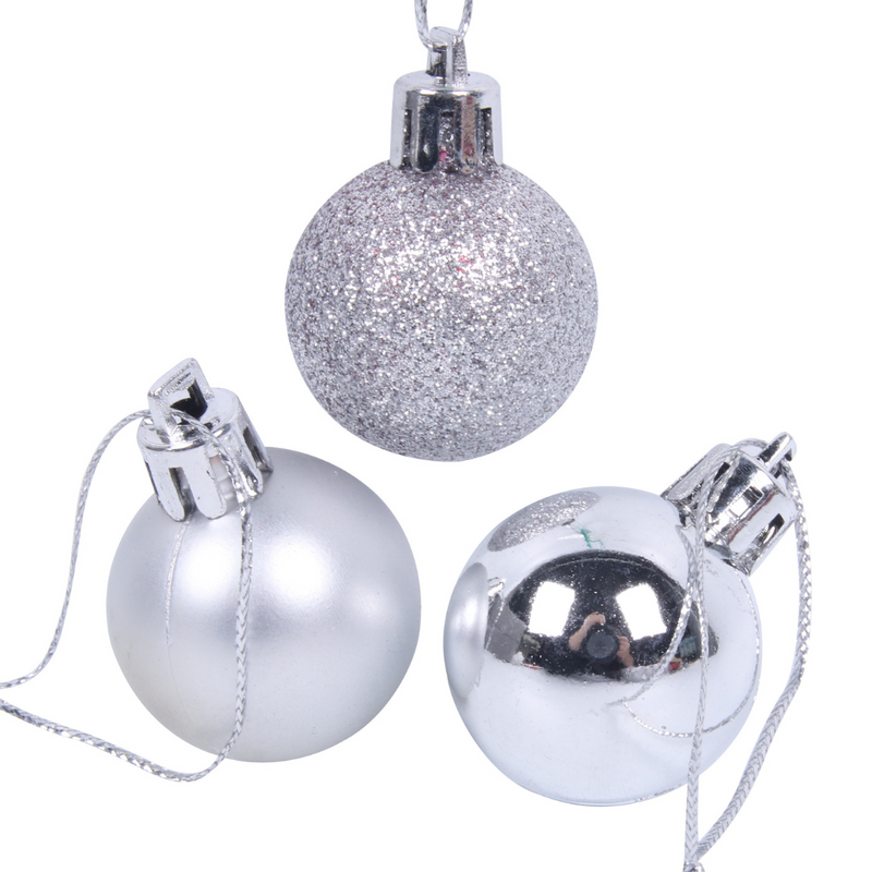 Ronis Baubles 3cm Silver Shatterproof Pack of 12