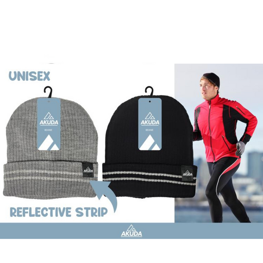 Ronis Beanie with Lurex Reflective Stripe 2 Asstd