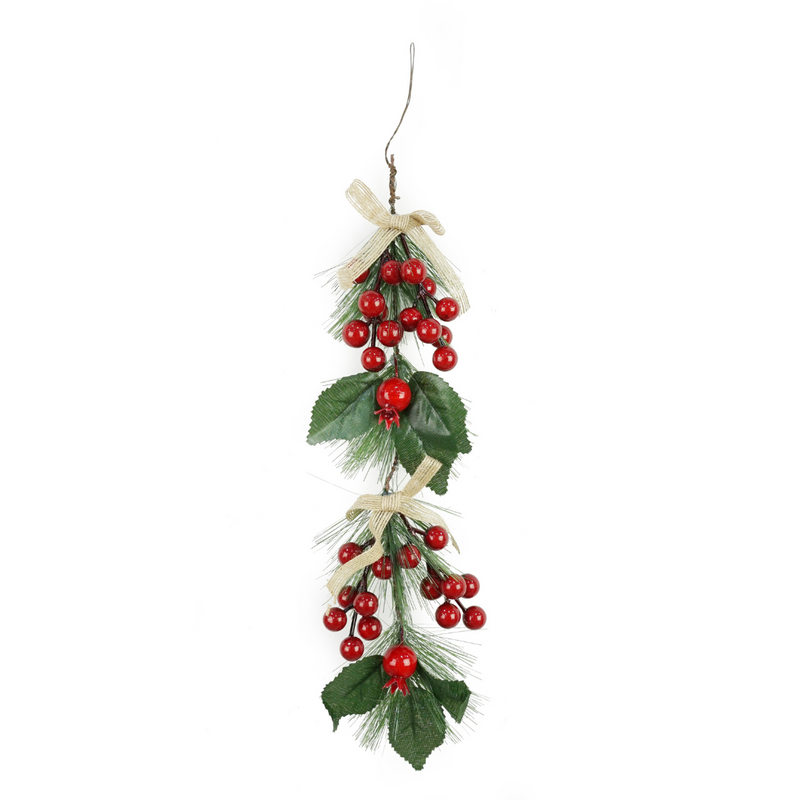 Ronis Berry Garland with Bows 30cm