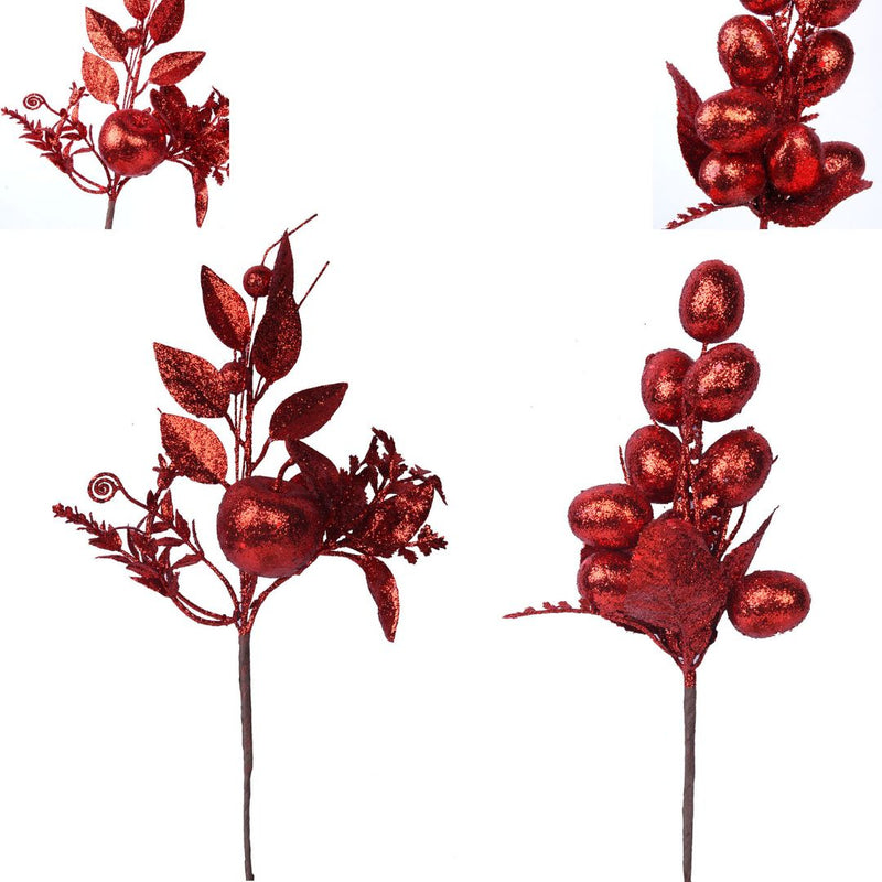 Ronis Berry Glitter Pick 25cm Red Assorted