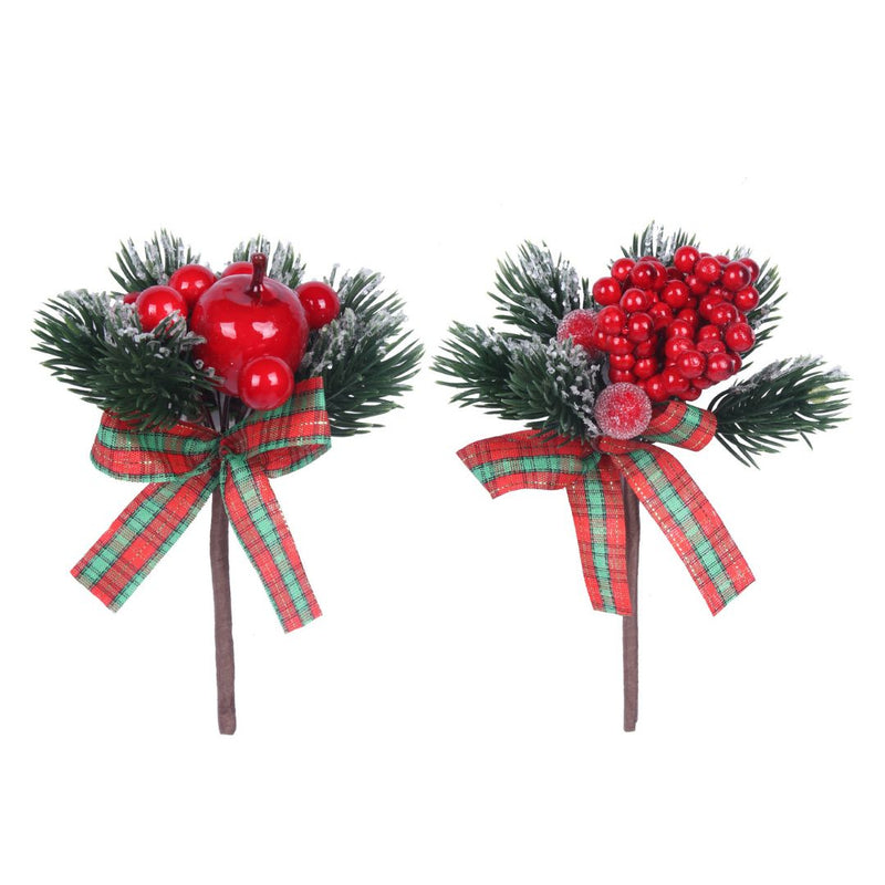 Ronis Berry Picks in Tartan Ribbon 13cm Assorted