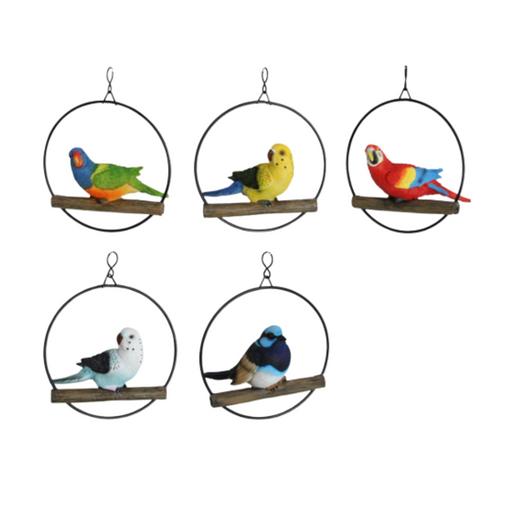 Ronis Bird in Ring 13cm Assorted